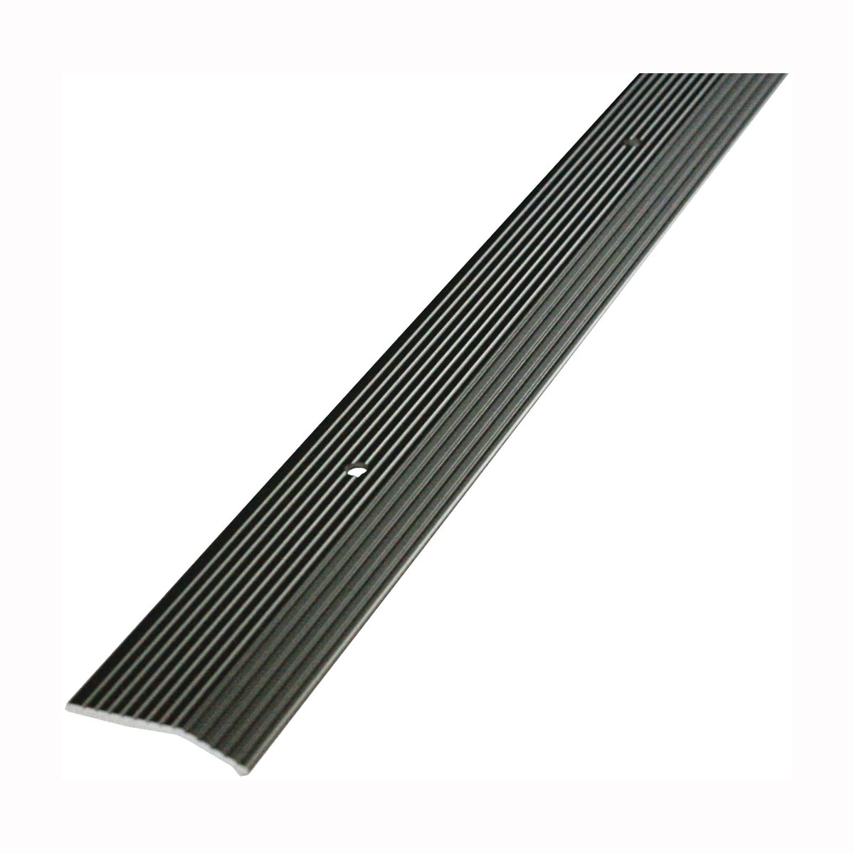 M-D 43858 Carpet Trim, 36 in L, 2 in W, Fluted Surface, Aluminum, Pewter