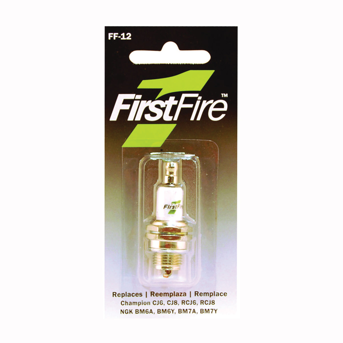 MTD FF-12 Spark Plug, 3/8 in Fill Gap, 0.551 in Thread, 13/16 in Hex