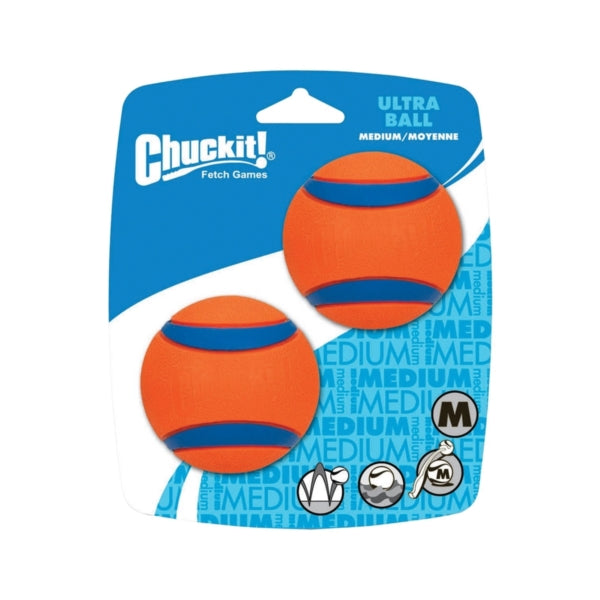 Chuckit! 17001 Dog Toy, M, Rubber, Blue/Orange