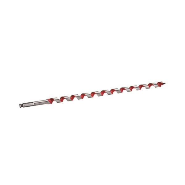 Milwaukee 48-13-5750 Ship Auger Bit, 3/4 in Dia, 18 in OAL, Spiral Flute, 7/16 in Dia Shank, Hex Shank