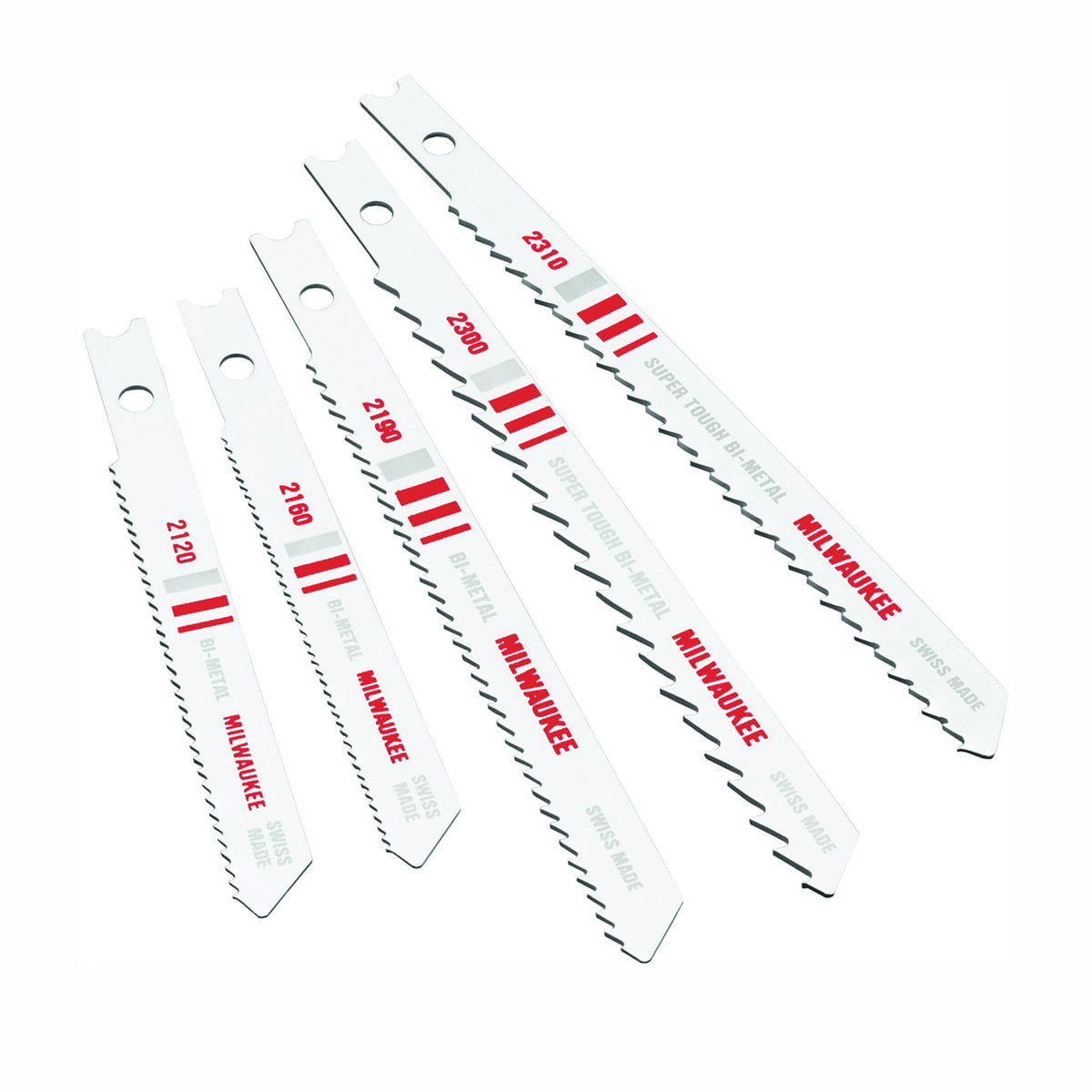Milwaukee 49-22-1168 Jig Saw Blade Assortment, 5-Piece, Bi-Metal