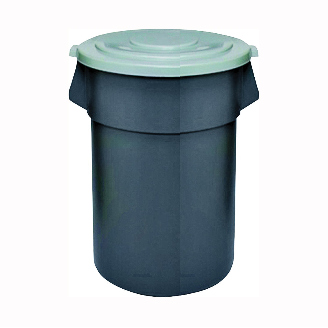 CONTINENTAL COMMERCIAL 4444GY Trash Receptacle, 44 gal Capacity, Plastic, Gray