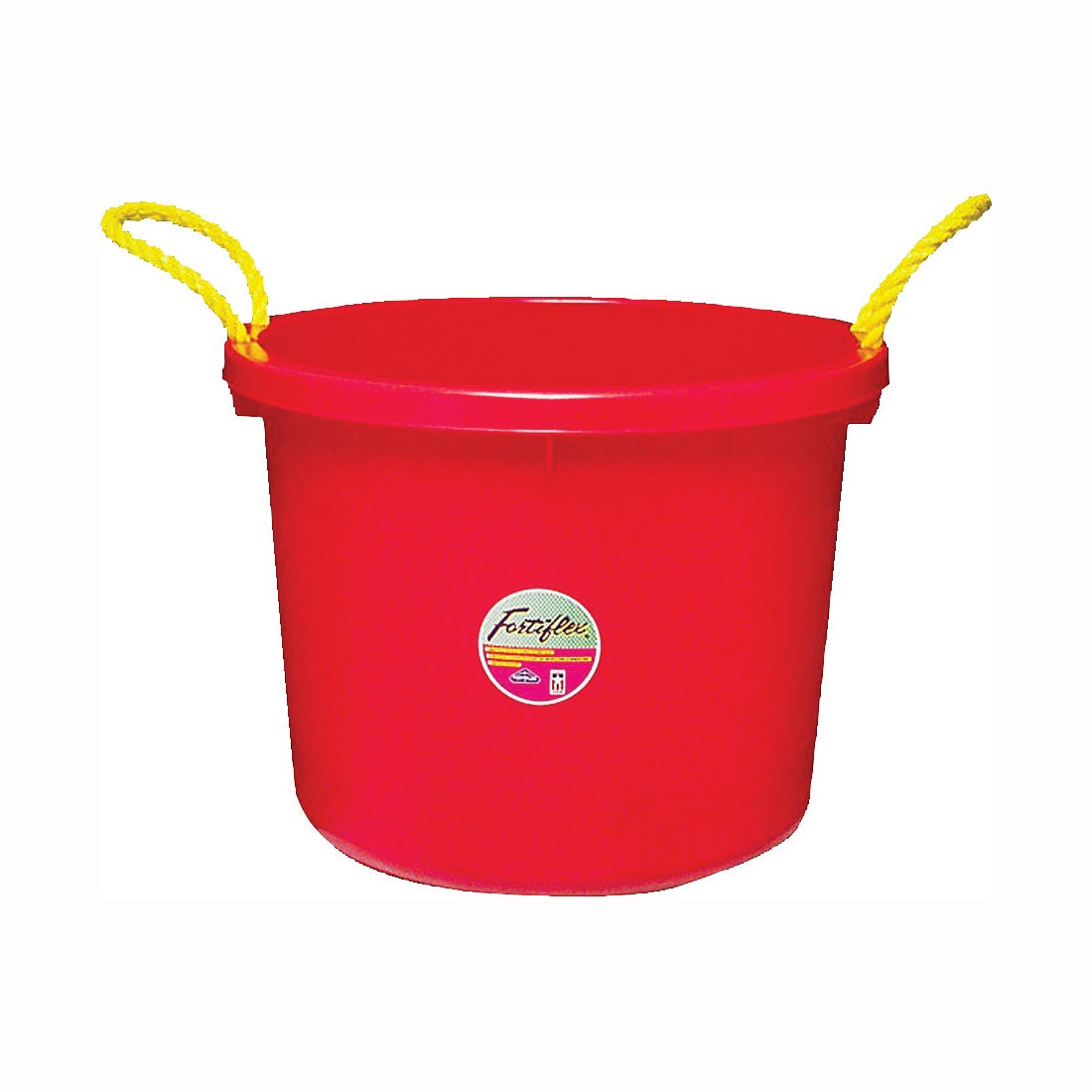 FORTEX-FORTIFLEX MPB-40R Bucket, 40 qt Volume, Fortalloy Rubber, Red