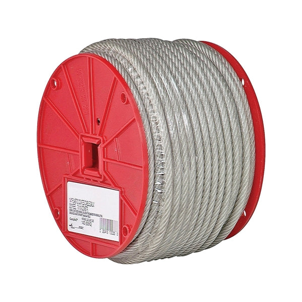 Campbell 7000697 Aircraft Cable, 3/16 in Dia, 250 ft L, 840 lb Working Load, Steel