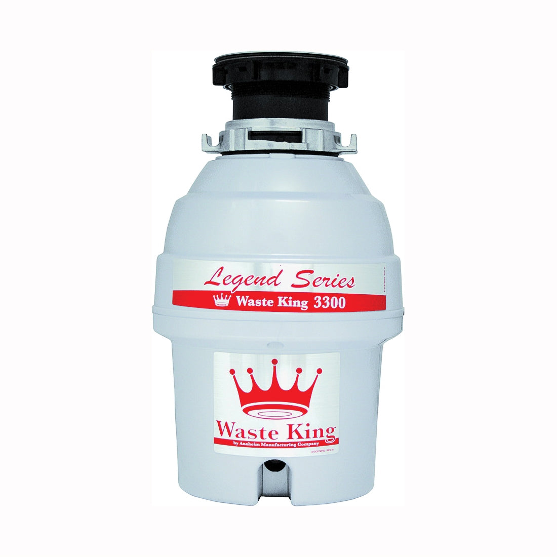 Waste King Legend Series L-3300 Garbage Disposer, 3/4 hp Motor, 115 V, Stainless Steel