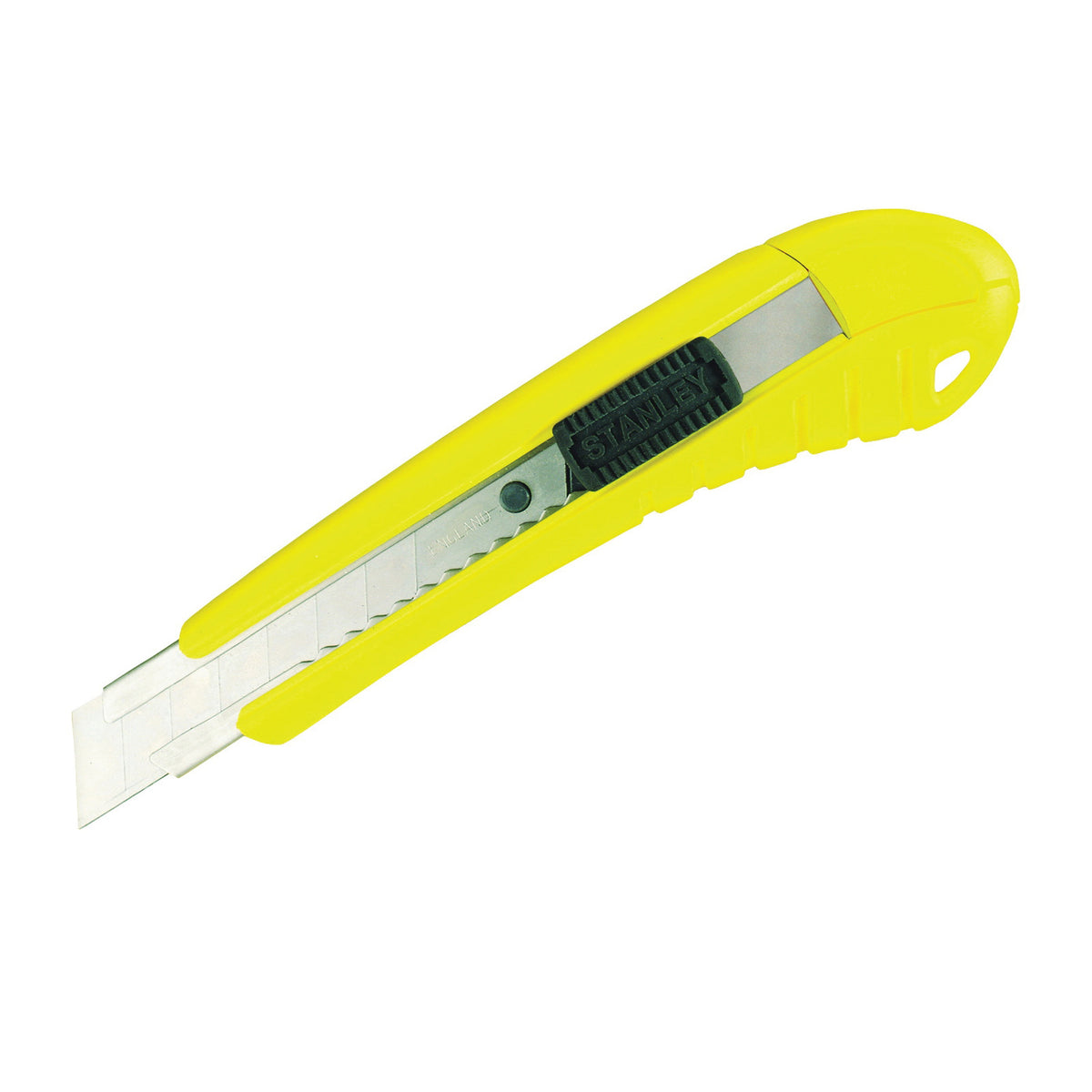 STANLEY Quick-Point Series 10-280 Utility Knife, 18 mm W Blade, Stainless Steel Blade, Ergonomic Handle, Yellow Handle