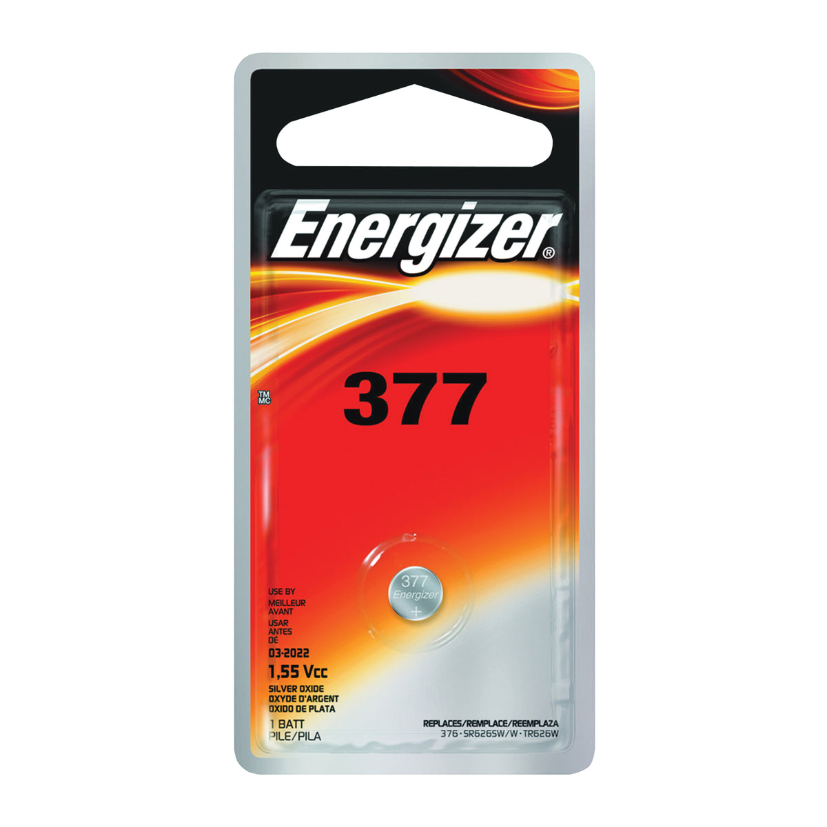 Energizer 377BPZ Coin Cell Battery, 1.5 V Battery, 24 mAh, 377 Battery, Silver Oxide