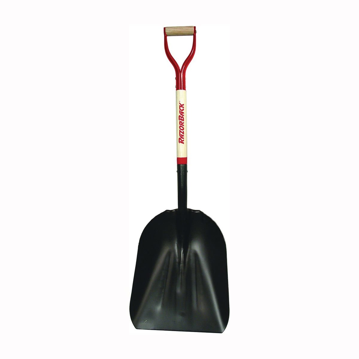 UnionTools 53121 Scoop Shovel, 14-1/4 in W Blade, 19 in L Blade, Steel Blade, Hardwood Handle, D-Shaped Handle
