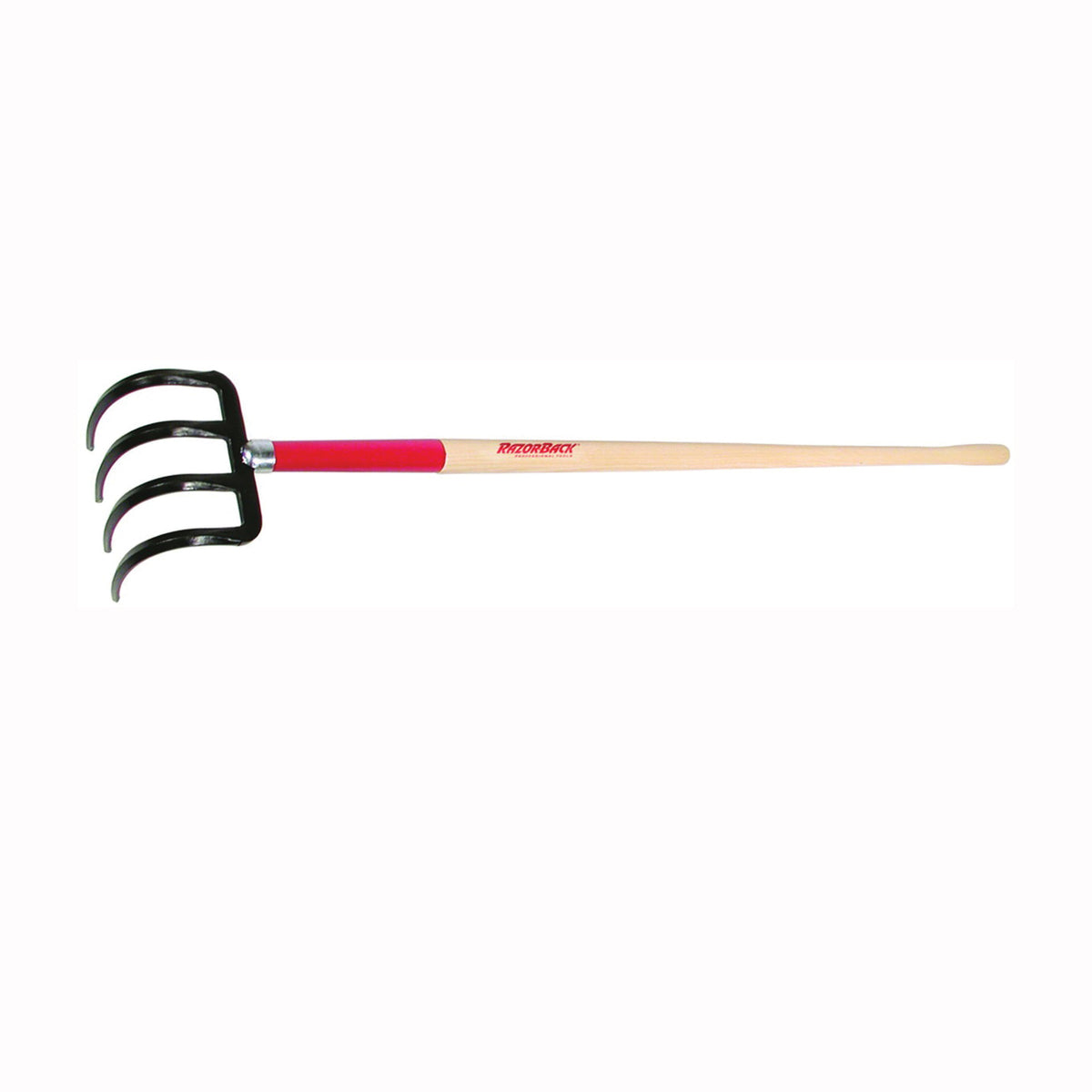 UnionTools 75138 Potato Hook, 6-3/4 in W, 57.88 in L, 7-1/2 in L Tine, 4 -Tine, 8 in Ferrule, Hardwood Handle