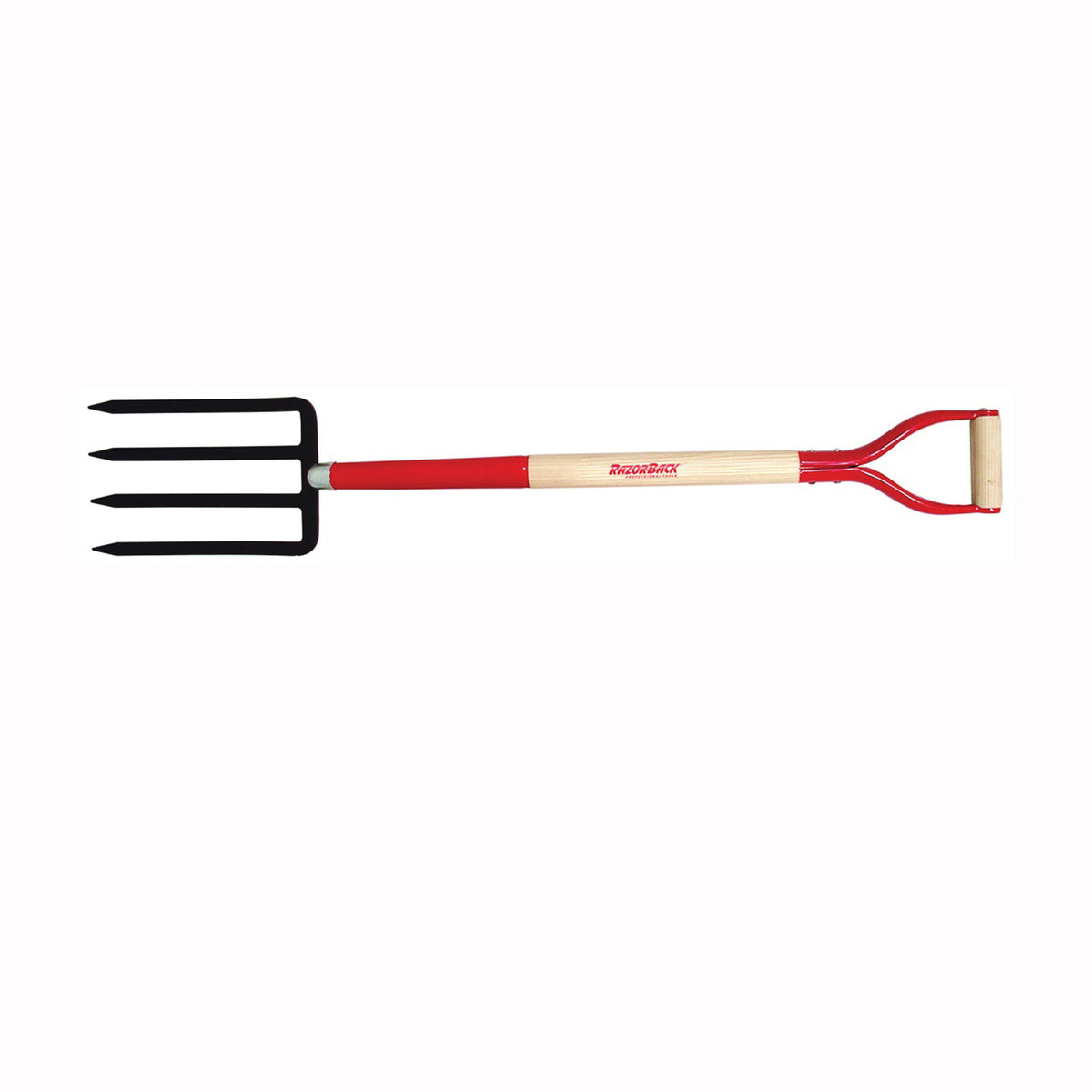 RAZOR-BACK 72103/SALD Spading Fork, 7 in W Tine, 11 in L Tines, Diamond Shaped Tine, 4 -Tine, Steel Tine