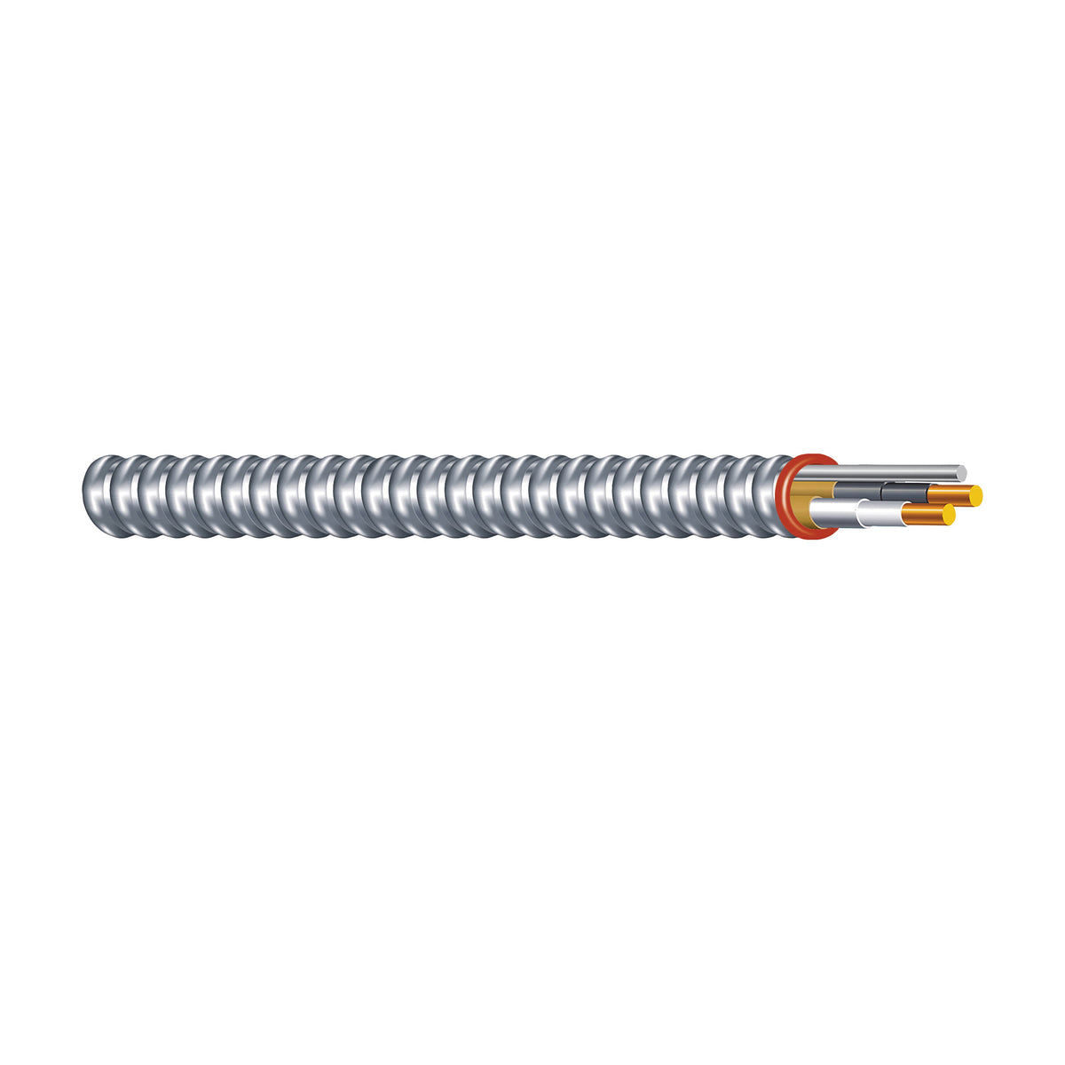 Southwire Duraclad 55275021 Armored Cable, 12 AWG Cable, 3 -Conductor, Copper Conductor, THHN/THWN Insulation