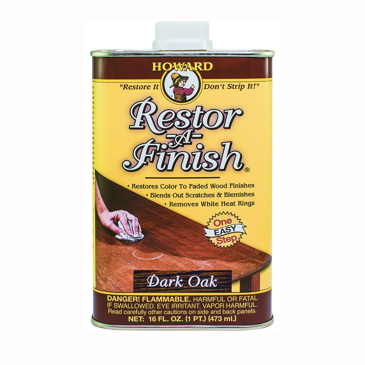 HOWARD RF7016 Wood Restorer, Dark Oak, Liquid, 16 oz, Can