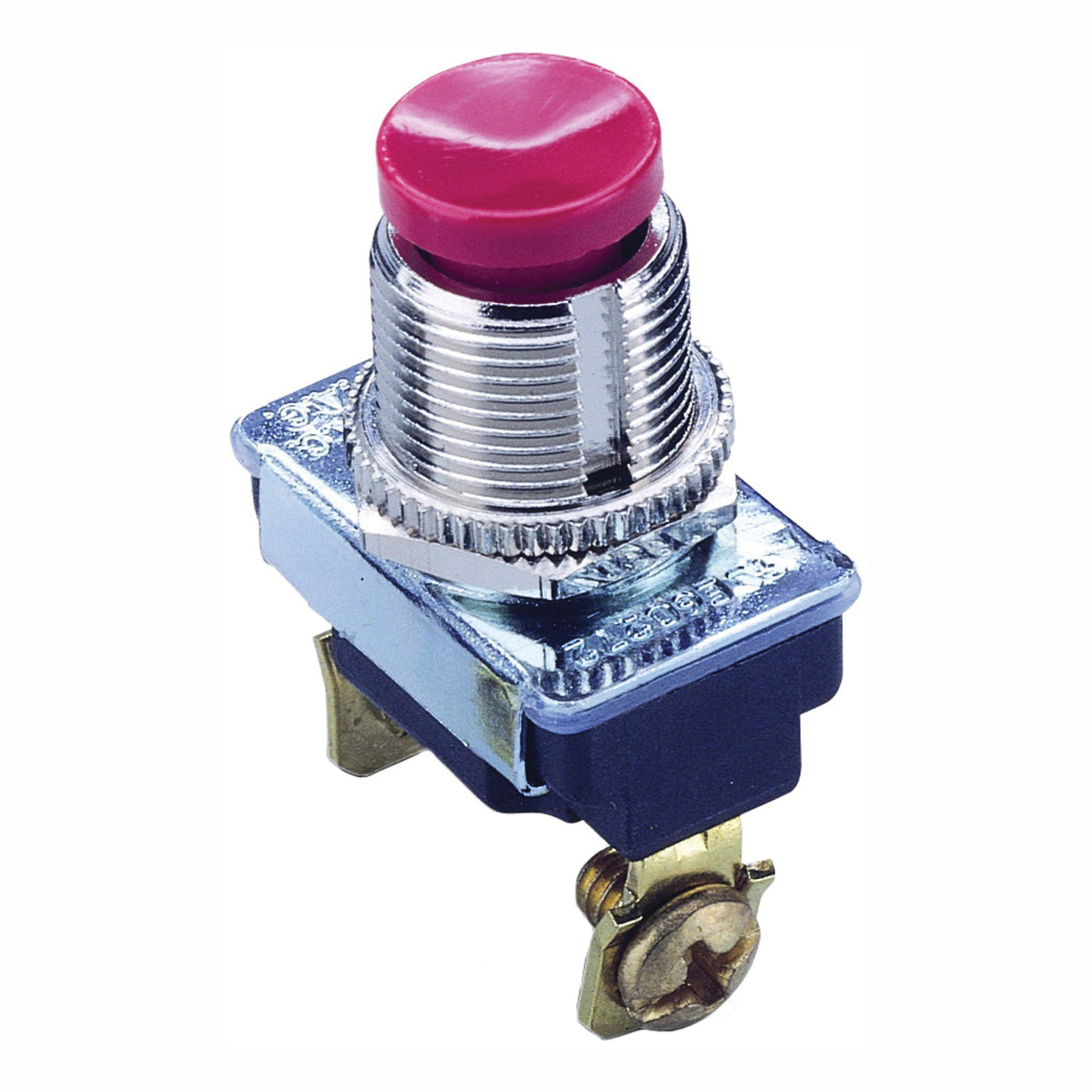 GB GSW-23 Pushbutton Switch, 3/1.5 A, 120/277 V, SPST, Screw Terminal, Plastic Housing Material, Chrome