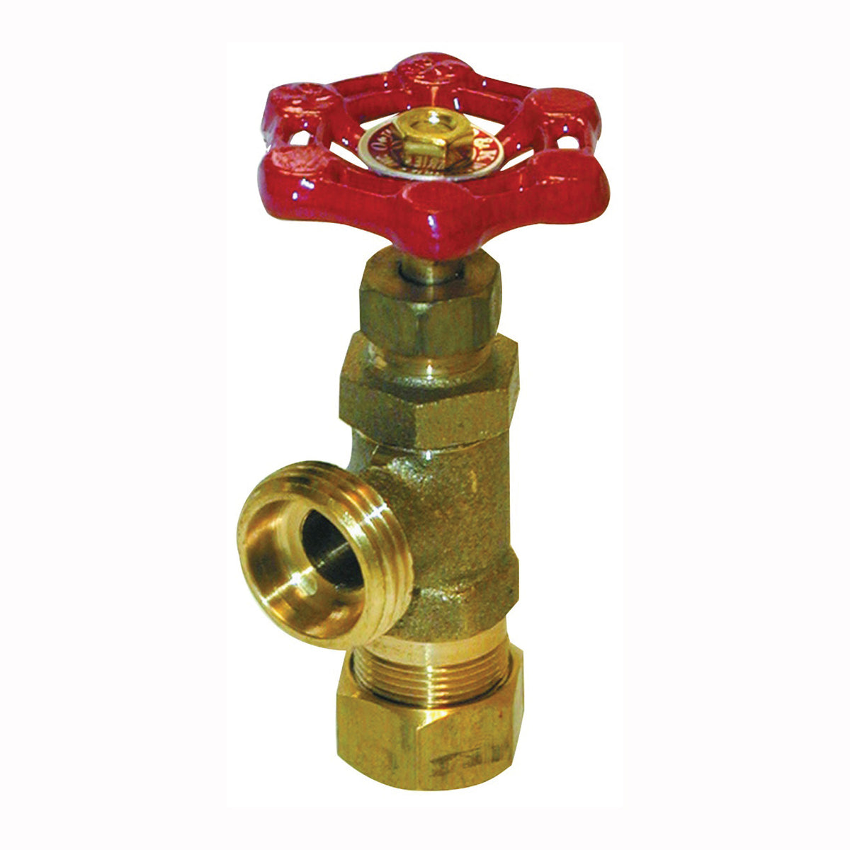 B &amp; K ProLine Series 102-033 Boiler Drain Valve, 1/2 in Connection, Compression x Hose, 125 psi Pressure, Brass Body