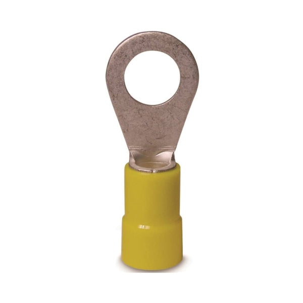 GB 10-106 Ring Terminal, 600 V, 12 to 10 AWG Wire, #8 to 10 Stud, Vinyl Insulation, Copper Contact, Yellow