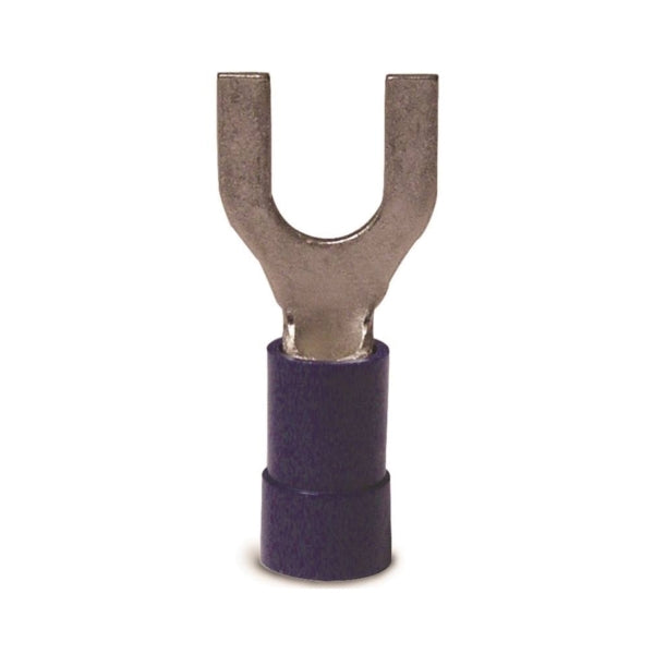 GB 10-114 Spade Terminal, 600 V, 16 to 14 AWG Wire, #8 to 10 Stud, Vinyl Insulation, Blue