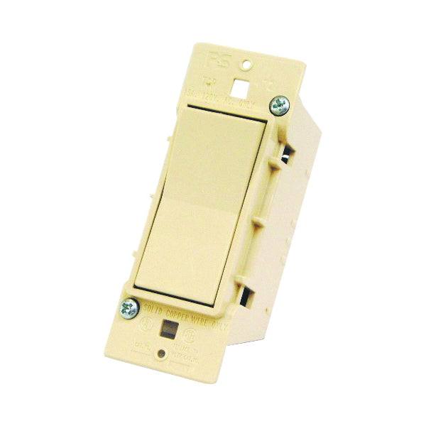 US Hardware E-100C Rocker Switch, 125 V, 15 A, 1-Pole, Ivory