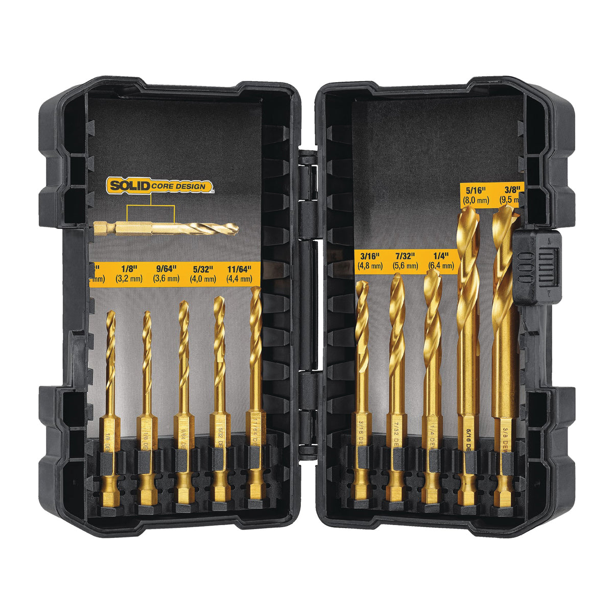 DeWALT IMPACT READY DD5160/DD5060 Impact Drill Set, 10-Piece, Steel, Titanium