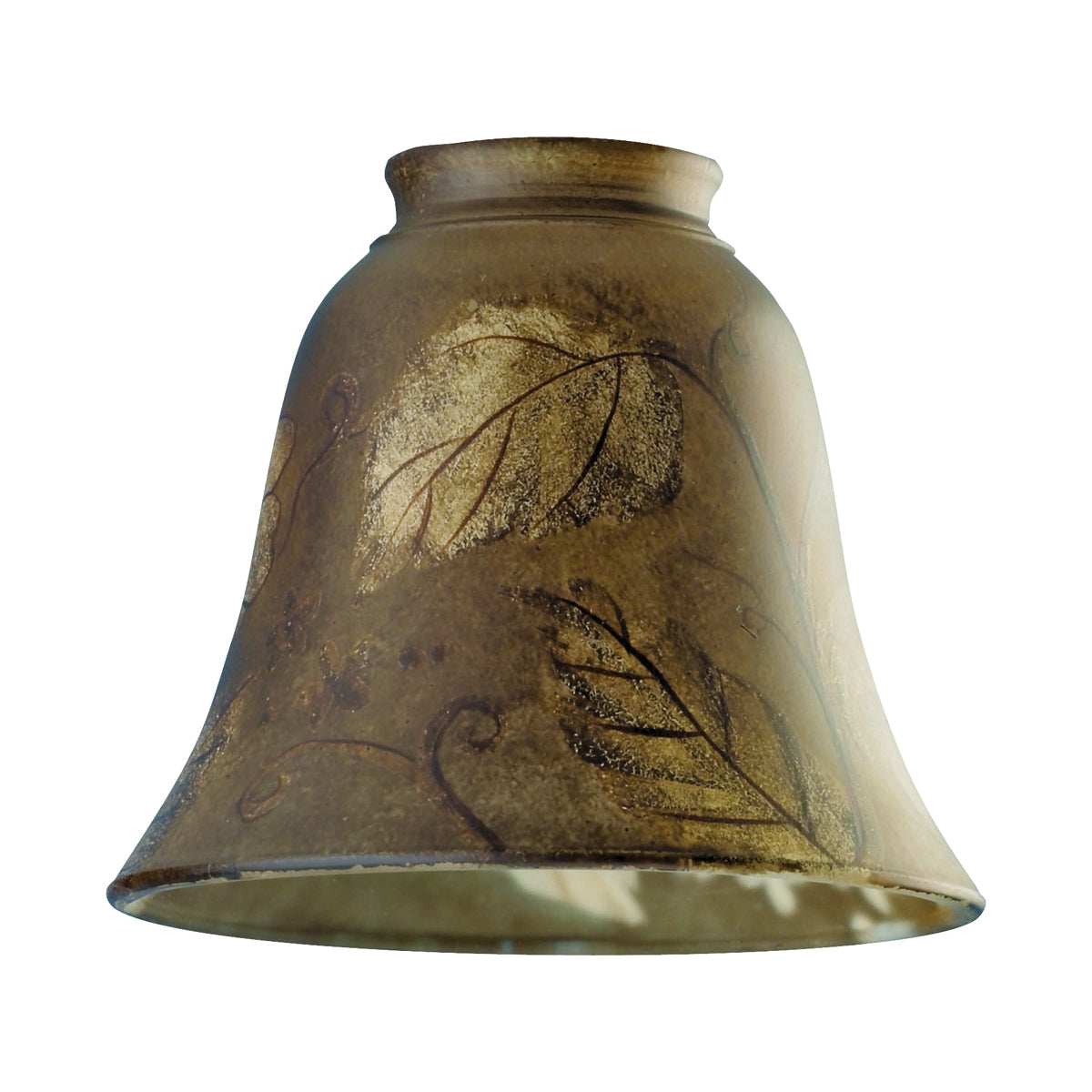 Westinghouse 8126500 Light Shade, Bell, Glass, Earthy Brown/Metallic Gold