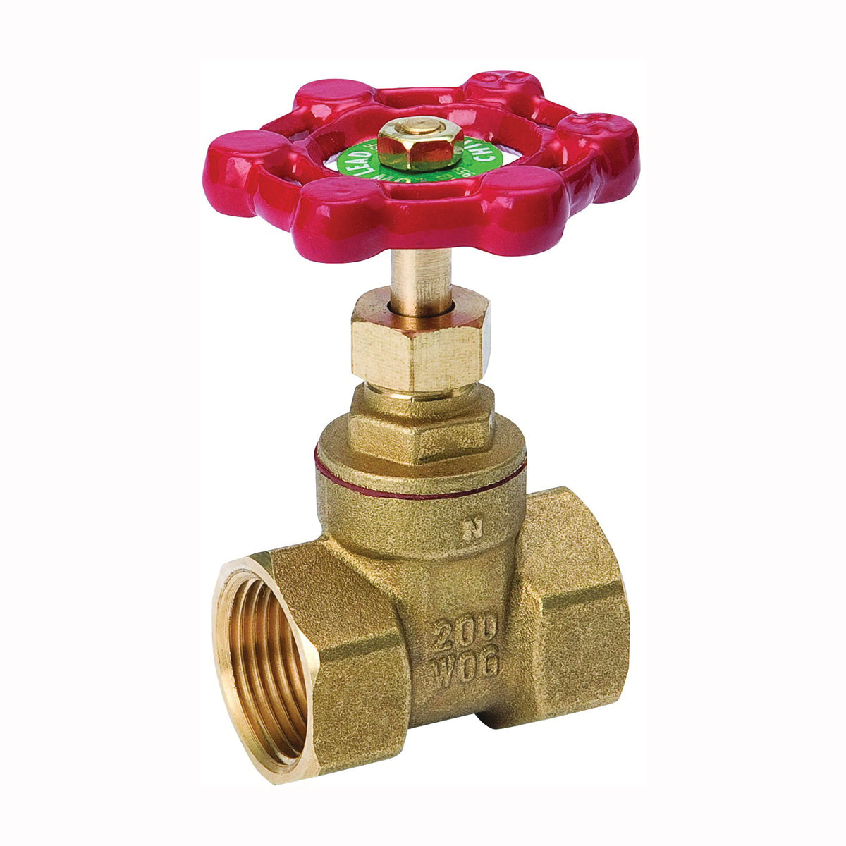 B &amp; K ProLine Series 100-403NL Gate Valve, 1/2 in Connection, FPT, 200/125 psi Pressure, Brass Body