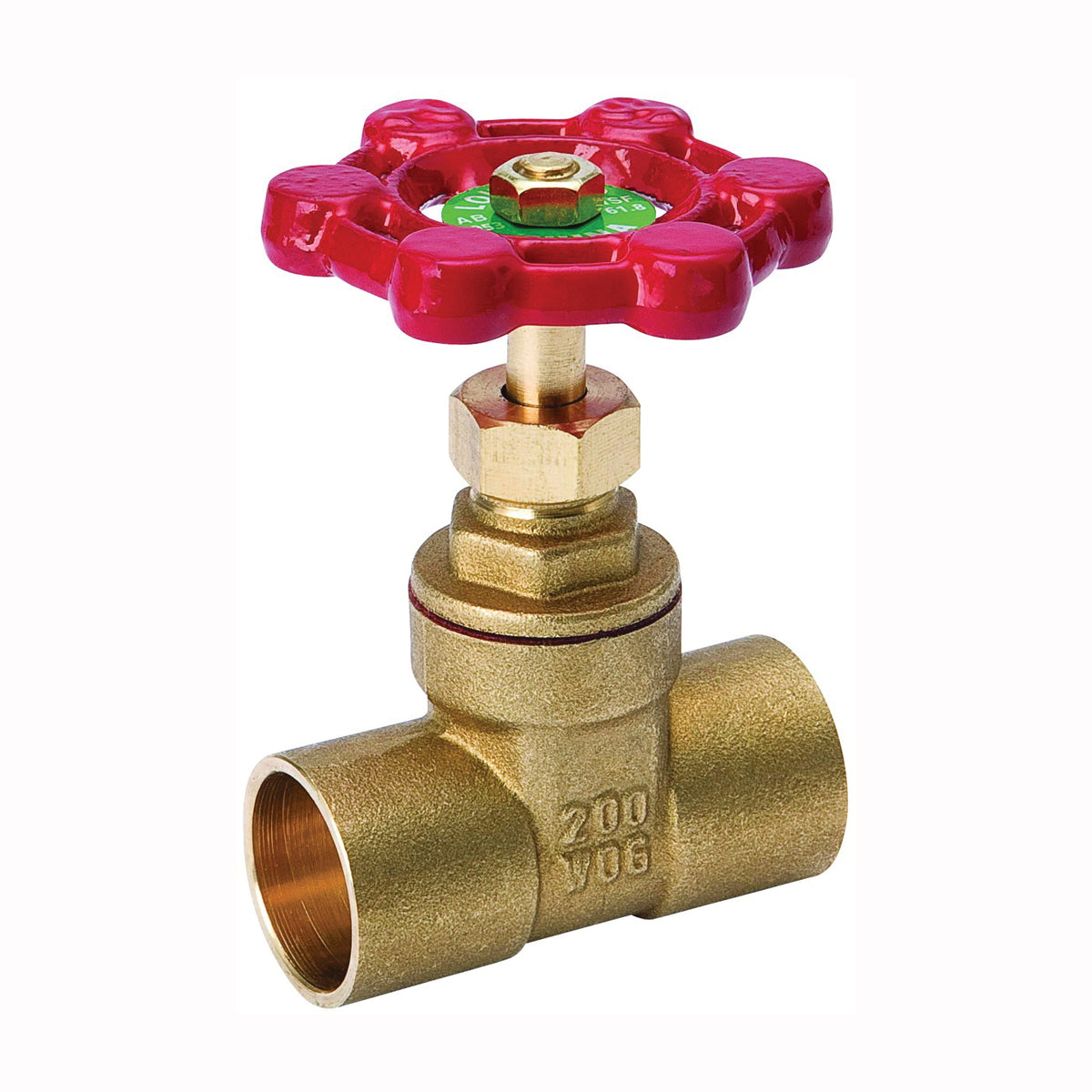 B &amp; K ProLine Series 100-453NL Gate Valve, 1/2 in Connection, Sweat, 200/125 psi Pressure, Brass Body