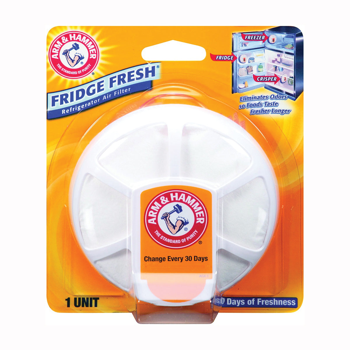 ARM &amp; HAMMER 1710 Refrigerator Air Filter, 5.5 oz, White