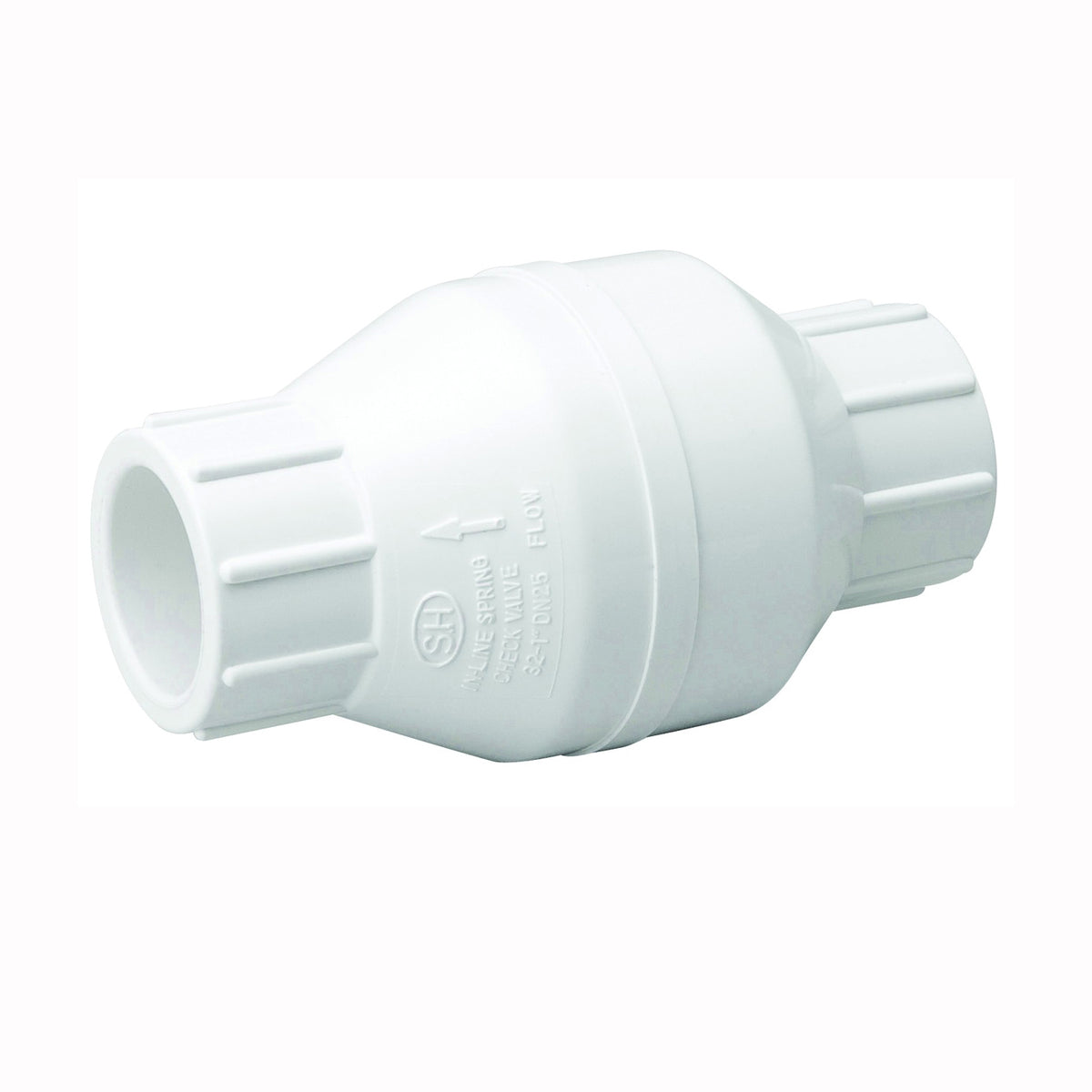 B &amp; K ProLine Series 101-604 Check Valve, 3/4 in, 200 psi Pressure, PVC Body