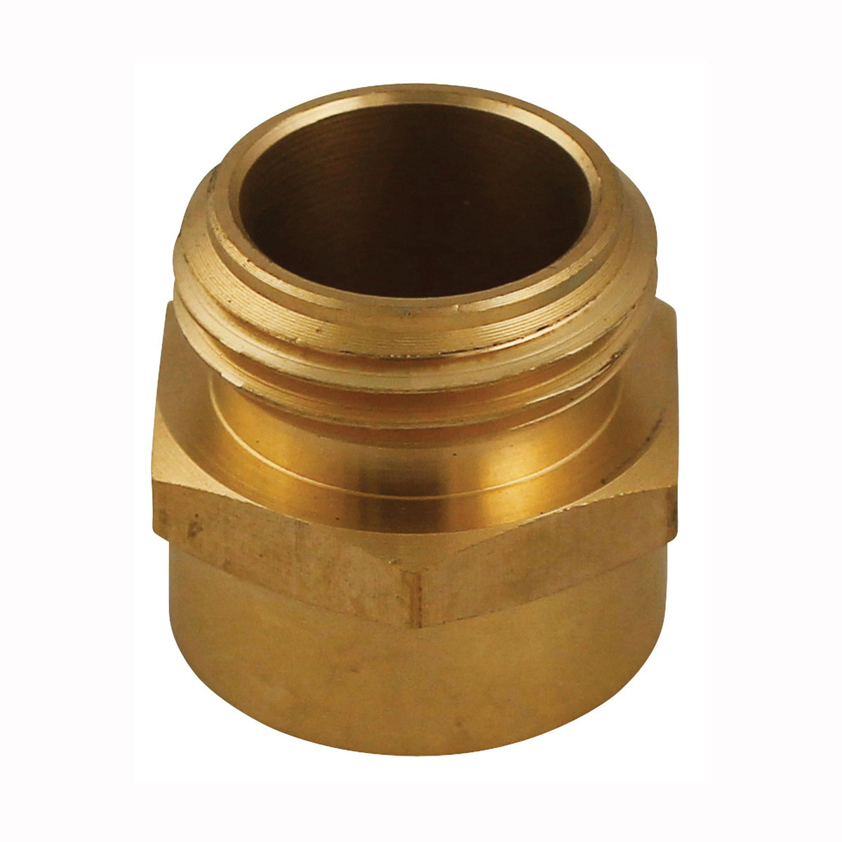 Plumb Pak PP850-52 Hose Adapter, 3/4 x 3/4 in, MHT x FIP, Brass, For: Garden Hose