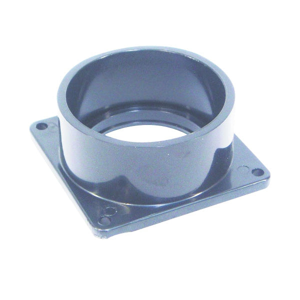 US Hardware RV-702B Socket with Flange, 3 in ID, Slip x Female, ABS, Black
