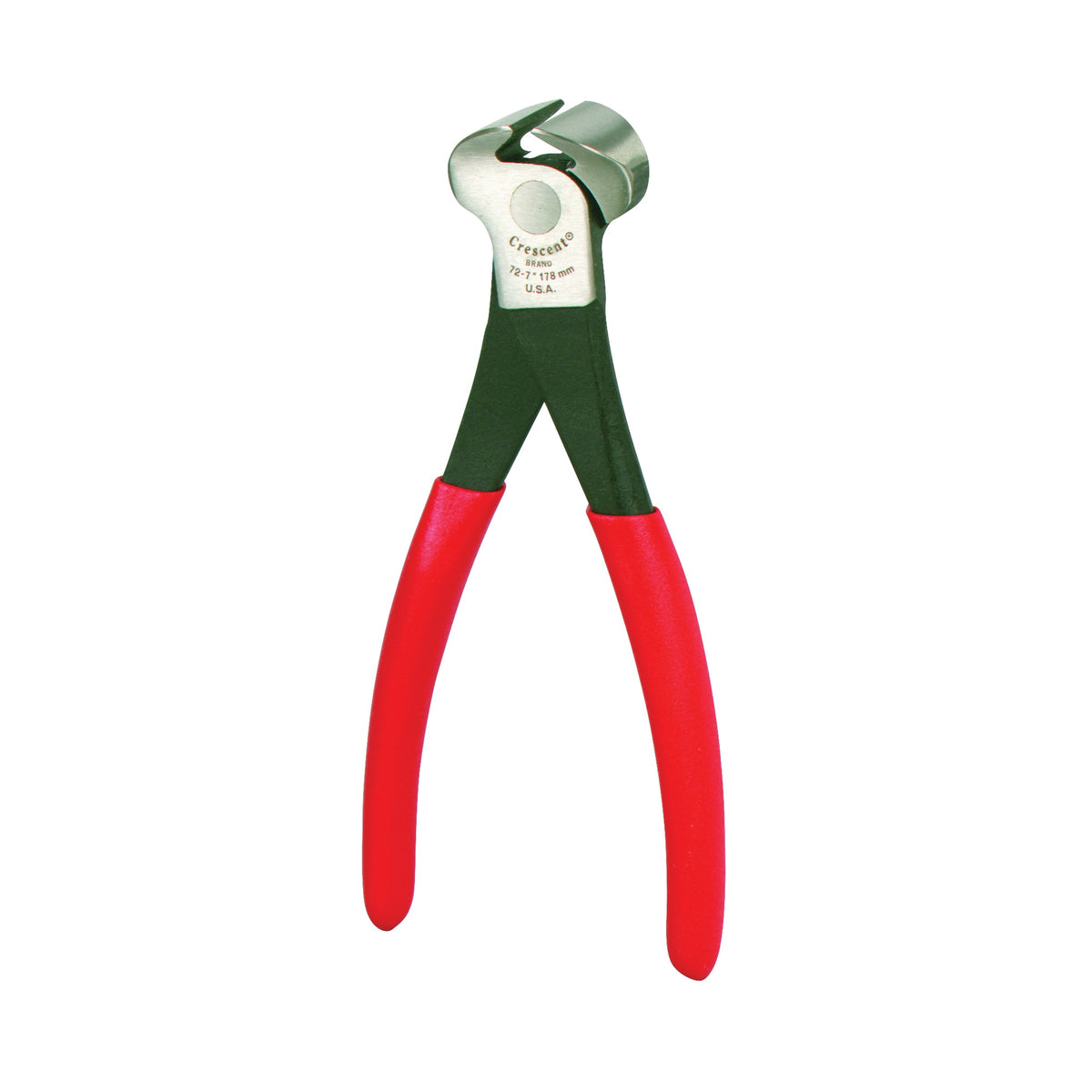 Crescent 727CVN End Cutting Nipper, 12 AWG Cutting Capacity, Steel Jaw, 7-1/4 in OAL