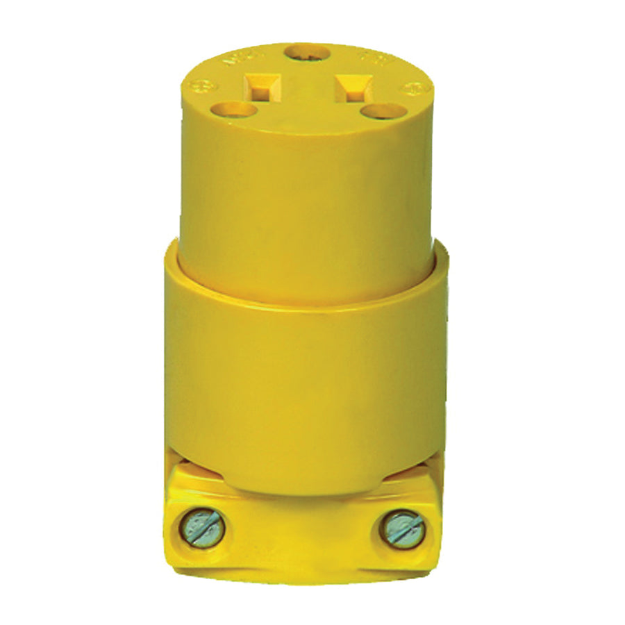Eaton Wiring Devices 4882-BOX Electrical Connector, 2 -Pole, 15 A, 125 V, NEMA: NEMA 1-15, Yellow