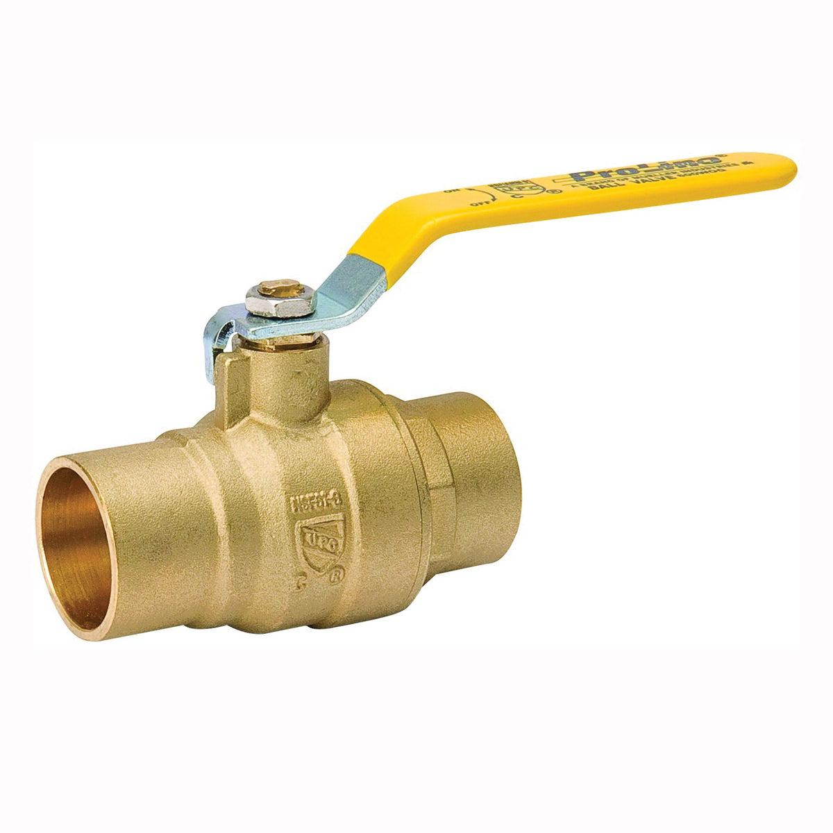 B &amp; K 107-853NL Ball Valve, 1/2 in Connection, Sweat x Sweat, 600/125 psi Pressure, Standard Actuator, Brass Body