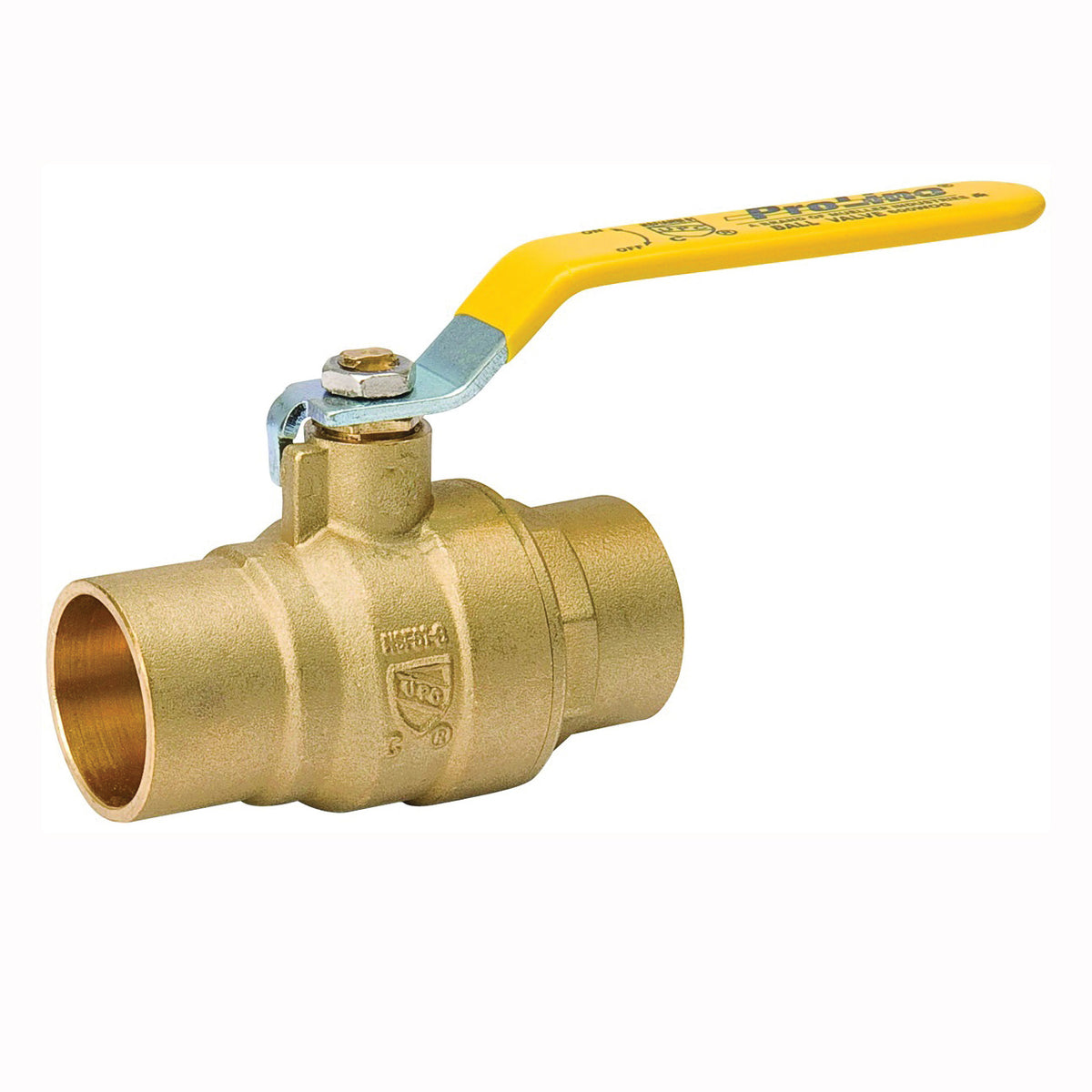 B &amp; K 107-855NL Ball Valve, 1 in Connection, Compression, 600/125 psi Pressure, Manual Actuator, Brass Body