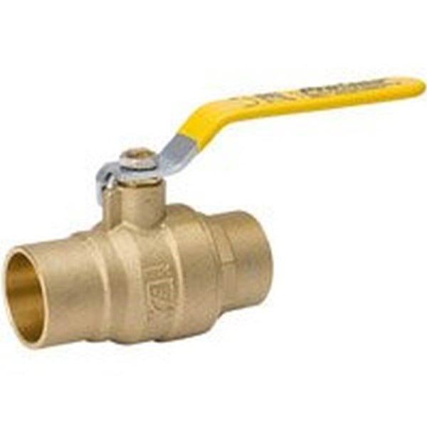 B &amp; K 107-858NL Ball Valve, 2 in Connection, Compression, 600/125 psi Pressure, Manual Actuator, Brass Body