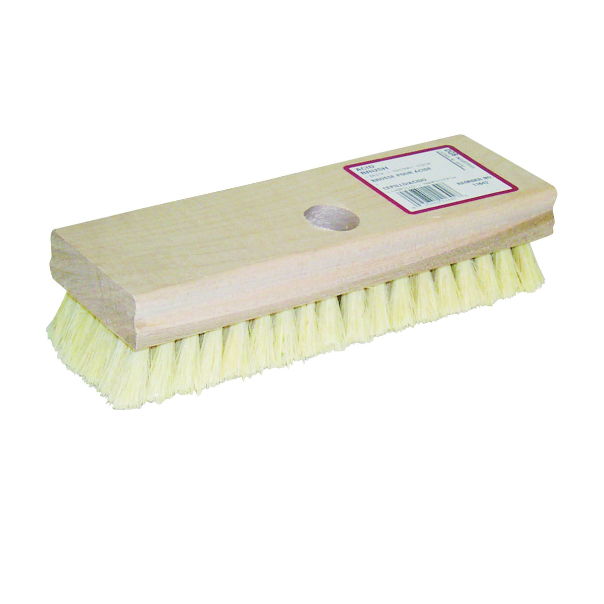 DQB 11642 Acid Scrub Brush, 8 in Brush, 1-1/16 in Trim