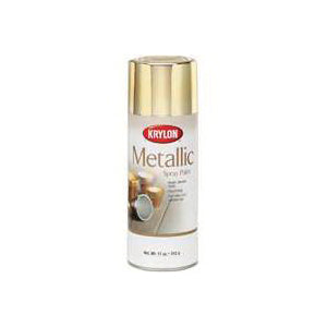 Krylon K01708777 Metallic Spray Paint, Bright Metallic, Brass Metallic, Can