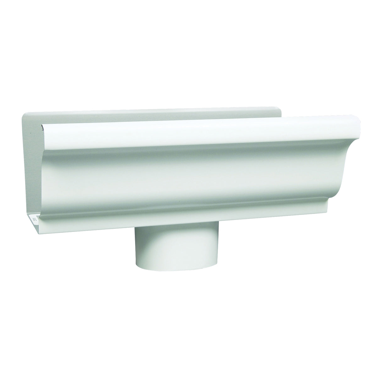 Amerimax 27010 Gutter End with Drop, 2 in W, Aluminum, White, For: 5 in K-Style Gutter System