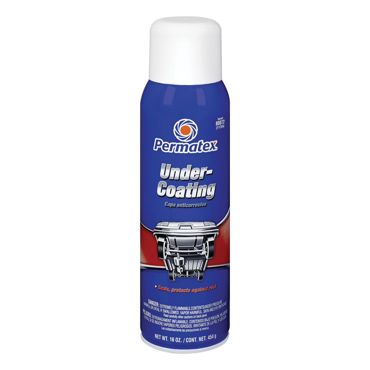 Permatex 80072 Undercoating, 20 oz Aerosol Can, Liquid