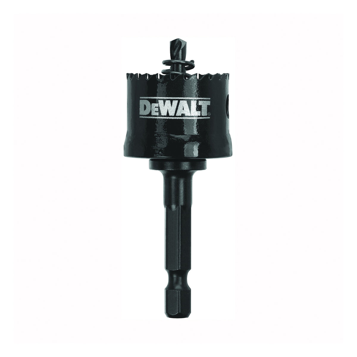 DeWALT D180016IR Hole Saw, 1 in Dia, 1/2 in D Cutting, 1/4 in Arbor, 10 TPI, 5/32 in Dia x 3 in L Pilot Drill