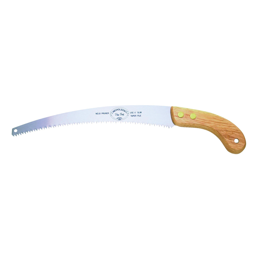 Crescent Nicholson 80263 Pruner, Steel Blade, Wood Handle, Easy Grip Handle