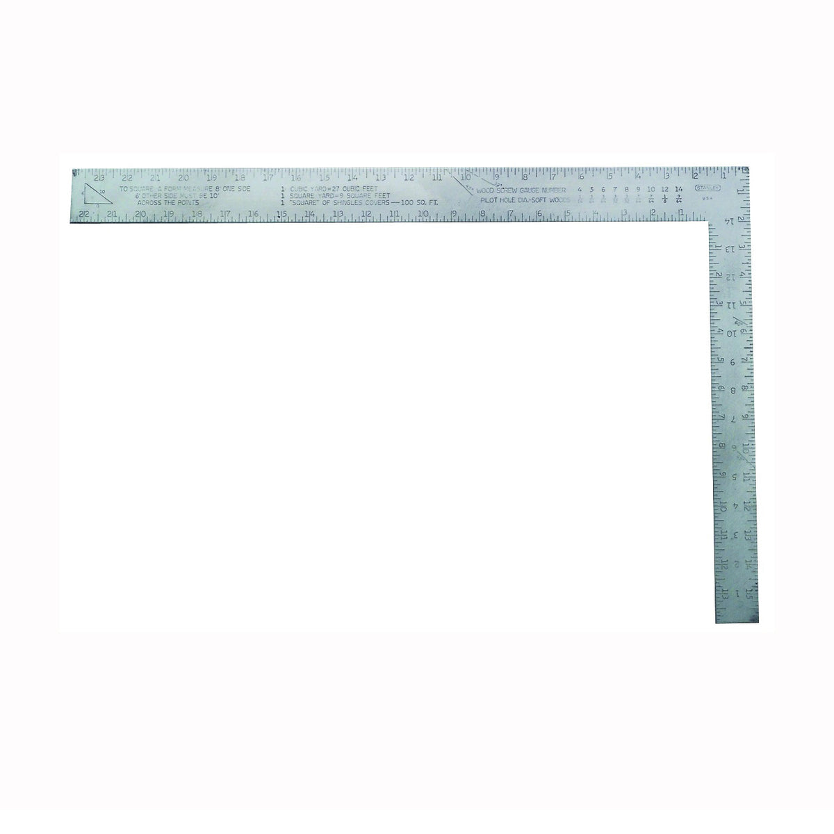 STANLEY 45-300 Carpenter's Square, SAE Graduation, Aluminum