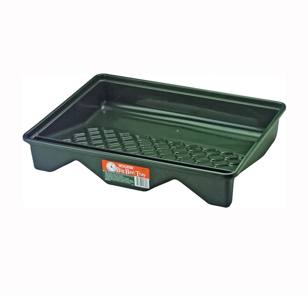 WOOSTER Big Ben BR412-21 Paint Tray, 16 in L, 21 in W, 1 gal Capacity, Polypropylene Co-Polymer, Green