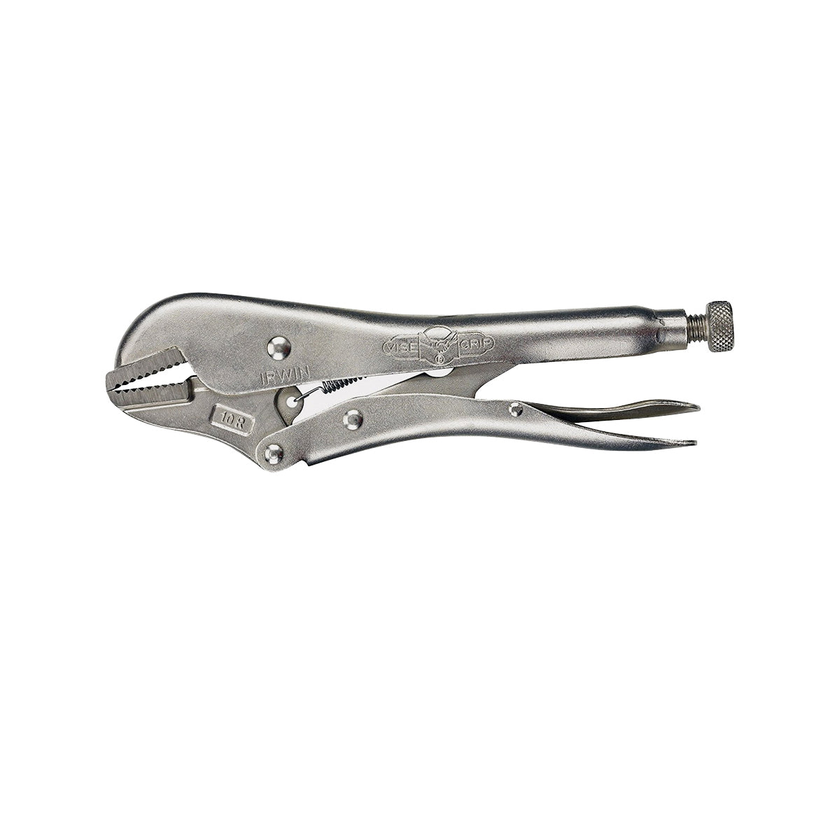 IRWIN Original Series 102L3 Locking Plier, 10 in OAL, 1-3/4 in Jaw Opening, Plain-Grip Handle, 5/8 in W Jaw