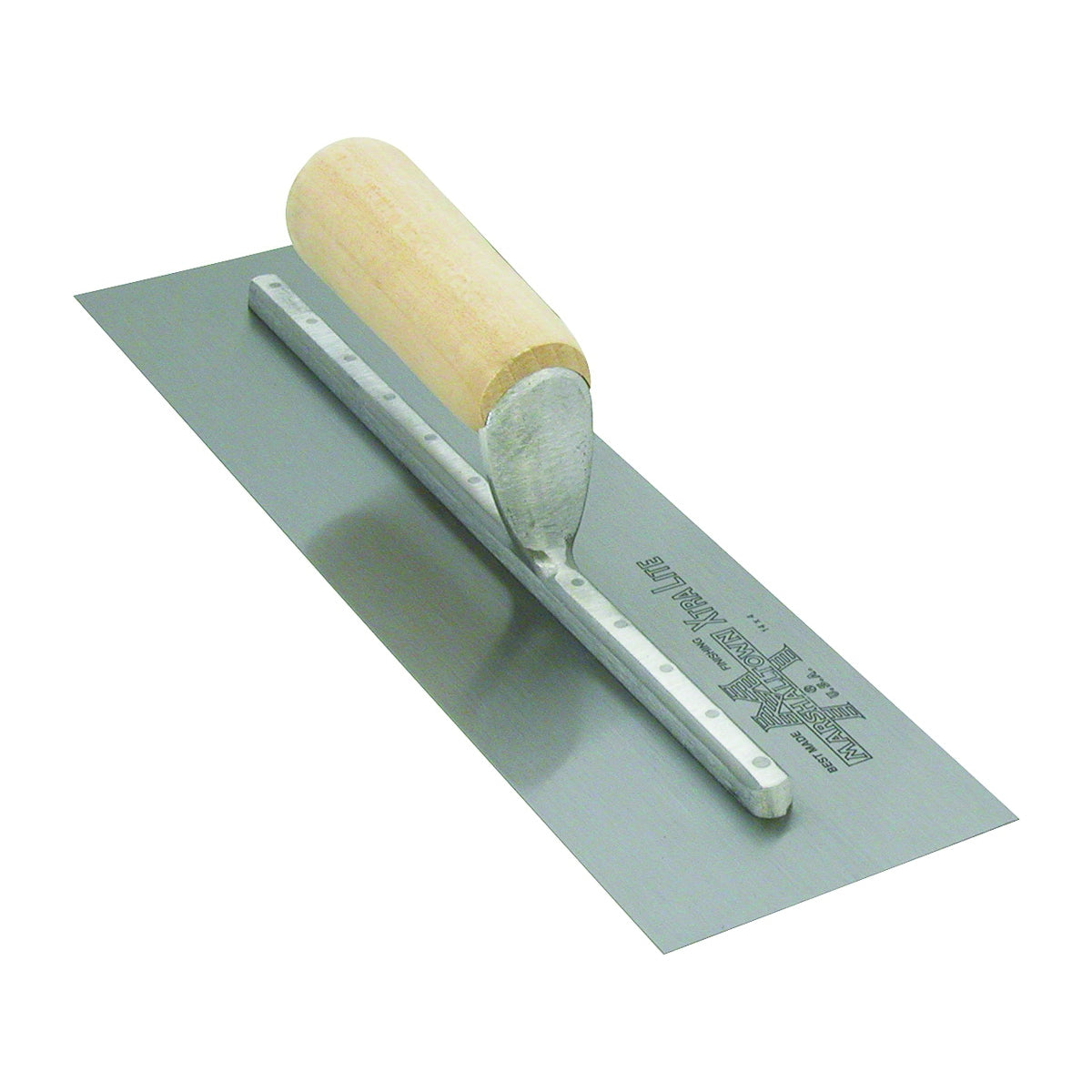 Marshalltown MX57 Finishing Trowel, 14 in L Blade, 3 in W Blade, Spring Steel Blade, Straight Handle, Wood Handle