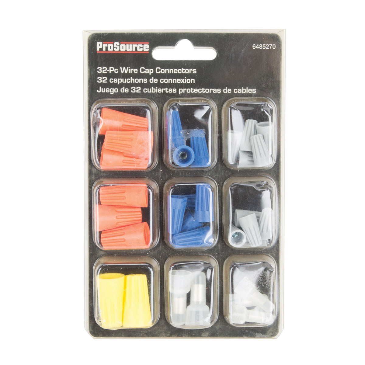 ProSource CP-323L Wire Cap Connectors Set, Plastic, For: 24 to 10 AWG Solid/Standard Copper Wire, 32 -Piece