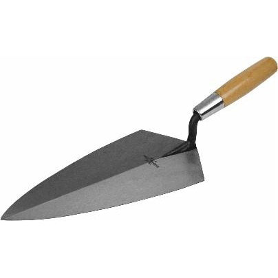 Marshalltown 19 12 Brick Trowel, 12 in L Blade, 6 in W Blade, Steel Blade, Wood Handle