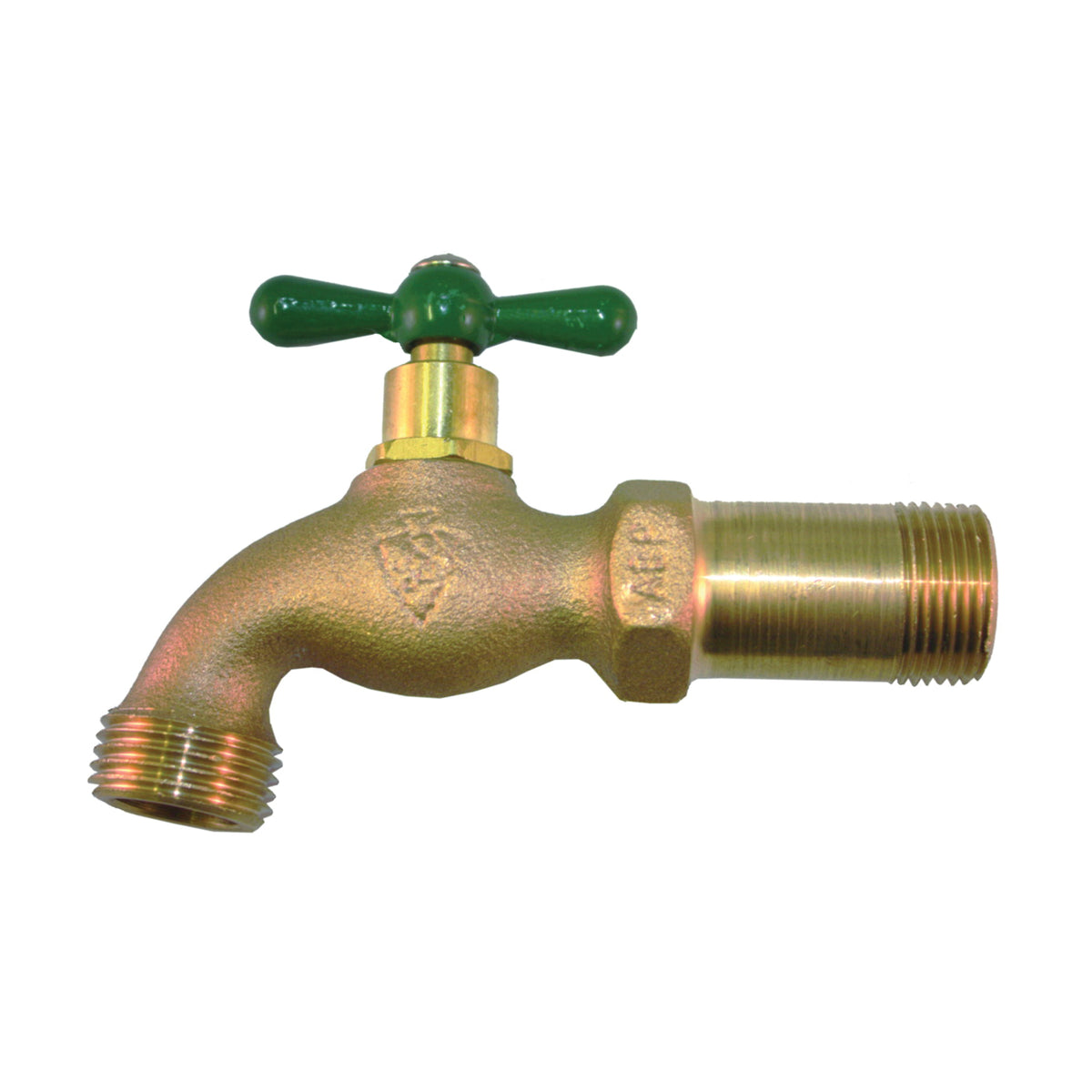 arrowhead 202LF Standard Hose Bibb, 3/4 x 3/4 in Connection, MIP x Male Hose, 8 to 9 gpm, 125 psi Pressure, Bronze Body