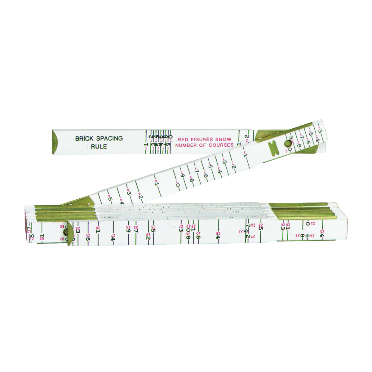 Crescent Lufkin Red End Series T636N Rule, SAE Graduation, Wood, White