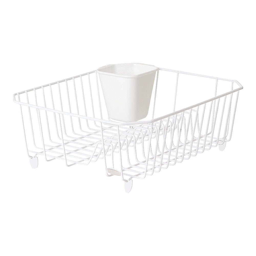 Rubbermaid FG6008ARWHT Wire Dish Drainer, 13 Dishes Capacity, 14.31 in L, 12.49 in W, 5.39 in H, White