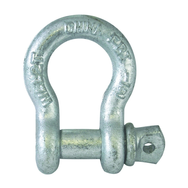 Fehr 3/16 Anchor Shackle, 3/16 in Trade, 0.25 ton Working Load, Commercial Grade, Steel, Galvanized